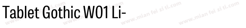 Tablet Gothic W01 Li字体转换